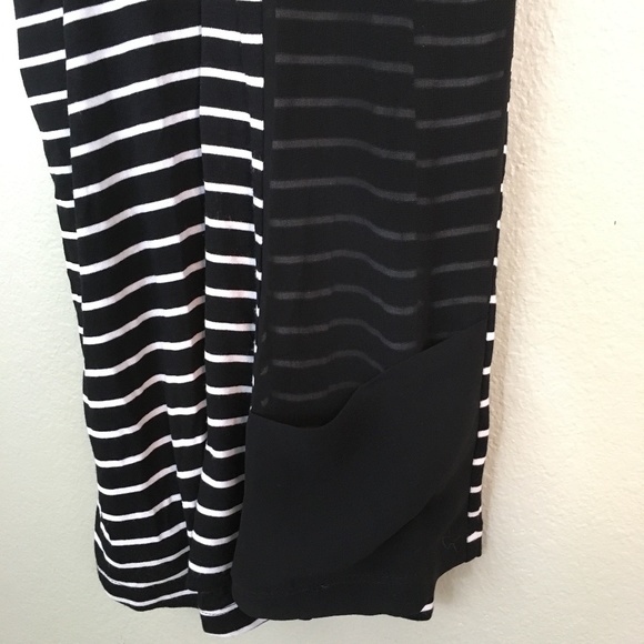 BCBG Maxazria Striped Racer Back Tunic Top, Medium - Picture 8 of 8